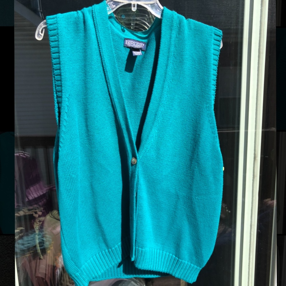 Lands end womens L sweater vest